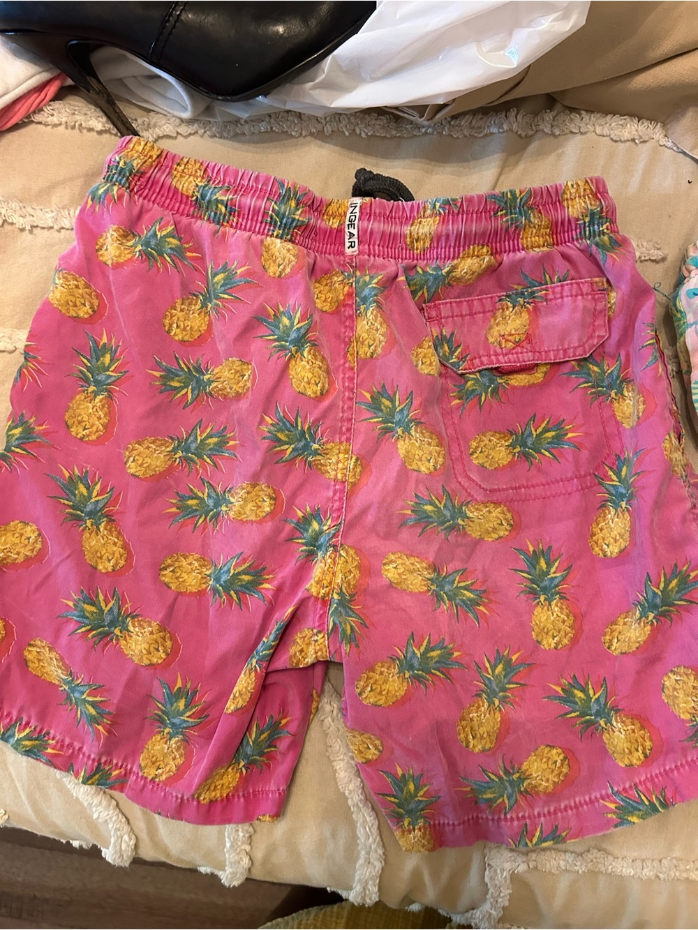Ingear Pink Pineapple Swim Trunks for Boy's - Picture 4 of 5